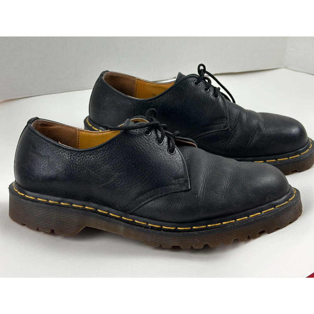 Dr. Martens Leather Round Toe Lace Up Oxford Dress Shoes Black 1A89 Men's Size 9 - Picture 12 of 12
